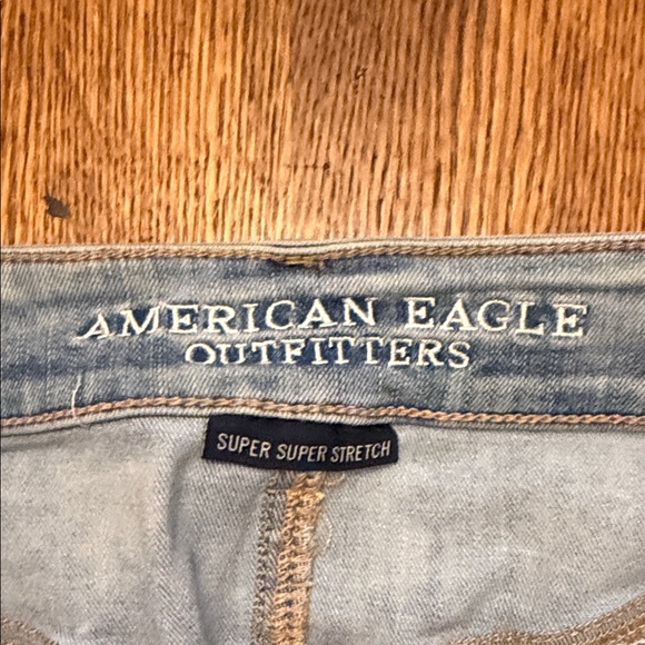 American Eagle Outfitters Light Blue Hi-Rise Shortie Jean shorts - Picture 2 of 5